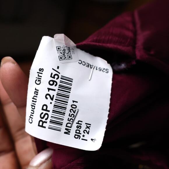 Chidithur Wine Purple Cream Girls Maxi Dress XXL NWT - Picture 10 of 10